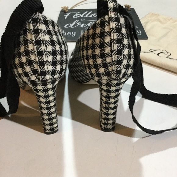 J.Crew Size 9 Bell Ankle Tie Gingham Pumps… - Picture 5 of 8
